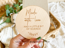 Load image into Gallery viewer, Made w/ Love & a Little Science Wooden Plaque