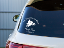 Load image into Gallery viewer, In Loving Memory, Motorbike Memorial Car Decal