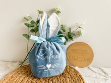 Load image into Gallery viewer, Velvet Easter Bags w/ Bunny Nose (Personalised)
