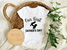 Load image into Gallery viewer, Our First Father's Day Onesie