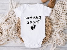 Load image into Gallery viewer, Coming Soon Baby Onesie
