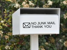 Load image into Gallery viewer, No Junk Mail Letterbox Decal