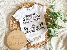 Load image into Gallery viewer, Promoted to Human Grandparents Onesie