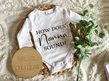 Load image into Gallery viewer, How Does *Name* Sound? Baby Onesie (Personalised)