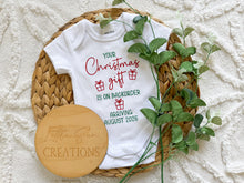Load image into Gallery viewer, Your Christmas Gift is on Backorder Onesie
