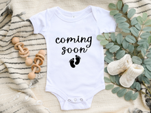 Load image into Gallery viewer, Coming Soon Baby Onesie