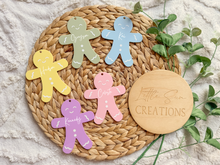 Load image into Gallery viewer, Acrylic Gingerbread Men Gift Tags