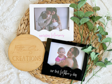 Load image into Gallery viewer, Acrylic Photo Frame w/ Custom Phrase