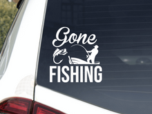 Load image into Gallery viewer, Gone Fishing Car Decal