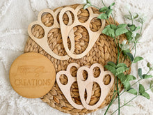 Load image into Gallery viewer, Easter Bunny Footprints Stencil