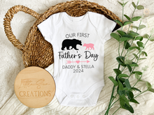 Load image into Gallery viewer, Our First Father's Day Onesie