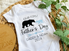 Load image into Gallery viewer, Our First Father's Day Onesie
