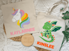 Load image into Gallery viewer, Library/Book Bag (Personalised)