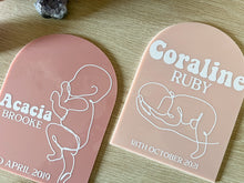 Load image into Gallery viewer, Birth Details Arch Plaque