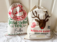 Load image into Gallery viewer, Santa Sacks (Personalised) - 4 Designs