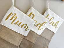 Load image into Gallery viewer, Neutral Christmas Stockings (Personalised)