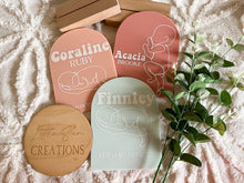 Load image into Gallery viewer, Birth Details Arch Plaque