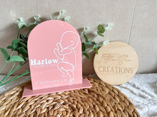 Load image into Gallery viewer, Birth Details Arch Plaque