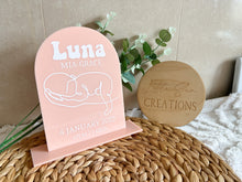 Load image into Gallery viewer, Birth Details Arch Plaque