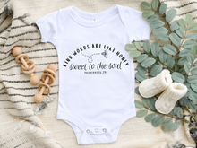 Load image into Gallery viewer, Kind Words Are Like Honey Onesie