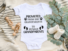 Load image into Gallery viewer, Promoted to Human Grandparents Onesie