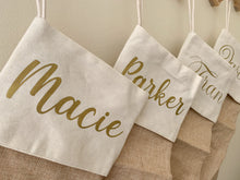 Load image into Gallery viewer, Neutral Christmas Stockings (Personalised)