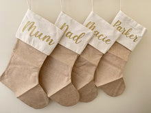 Load image into Gallery viewer, Neutral Christmas Stockings (Personalised)