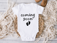 Load image into Gallery viewer, Coming Soon Baby Onesie
