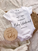 Load image into Gallery viewer, We&#39;re Having a Baby Wooden Plaque
