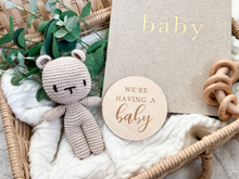 Load image into Gallery viewer, We&#39;re Having a Baby Wooden Plaque
