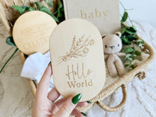 Load image into Gallery viewer, Hello World Wooden Plaque
