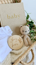 Load image into Gallery viewer, She&#39;s Here/He&#39;s Here Wooden Plaque (Double Sided)
