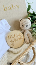 Load image into Gallery viewer, Hello World Wooden Plaque
