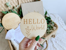 Load image into Gallery viewer, Hello World Wooden Plaque
