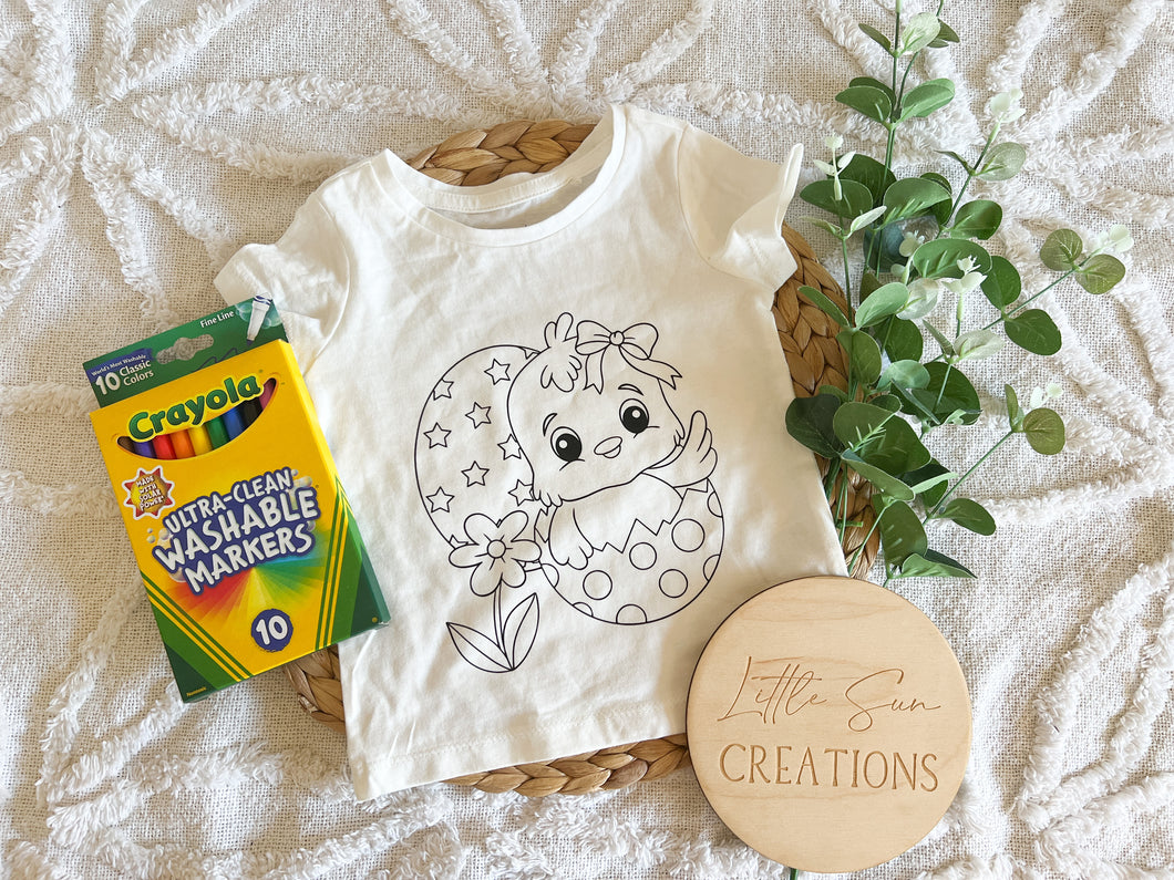 Easter Colouring Shirt - Baby Chick